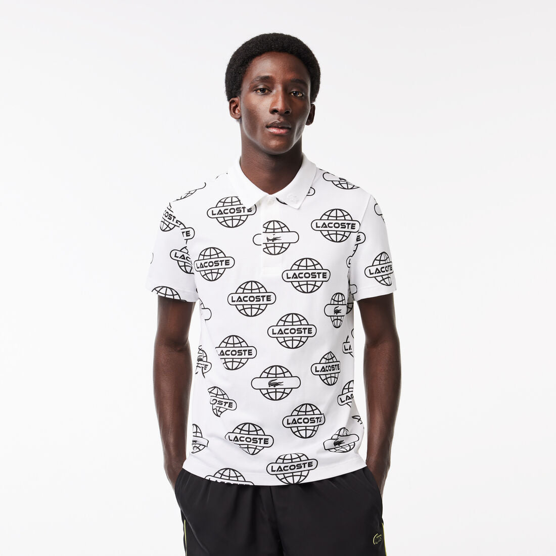 Men's Globe Print Lacoste Movement PoLo
