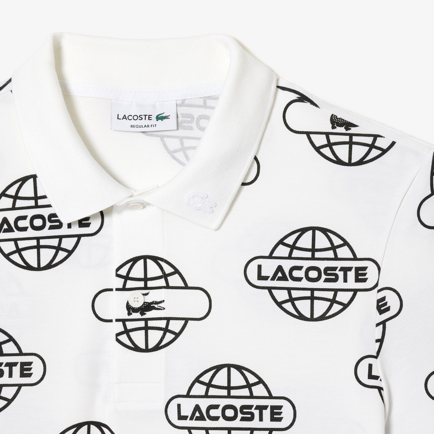 Men's Globe Print Lacoste Movement PoLo