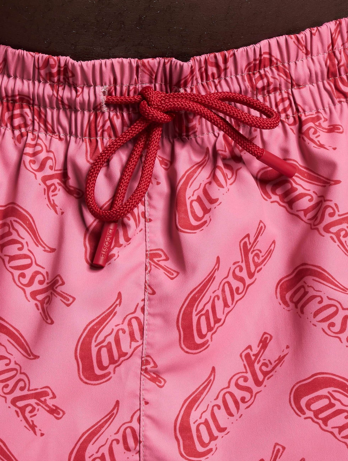 Lacoste - Short de Bain Avec Logo imprimé Sur L'ensemble - Rose