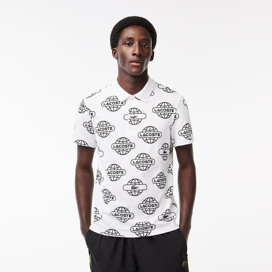 Men's Globe Print Lacoste Movement PoLo